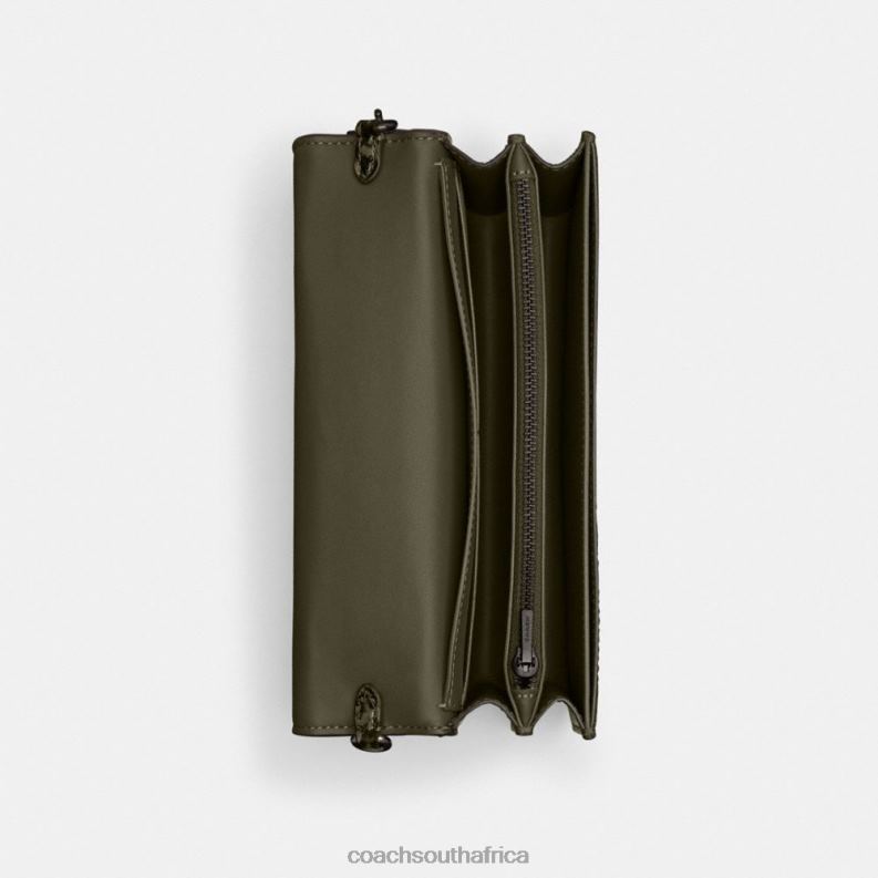 Coach Women BEA CROSSBODY IN SNAKESKIN V5/Army Green 4ZRDJ222