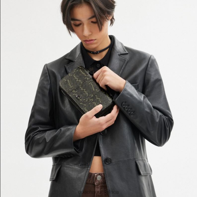 Coach Women BEA CROSSBODY IN SNAKESKIN V5/Army Green 4ZRDJ222