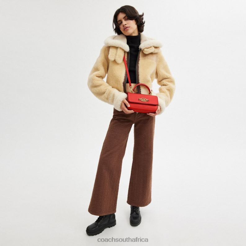 Coach Women HARLOW TOP HANDLE B4/Sport Red 4ZRDJ227