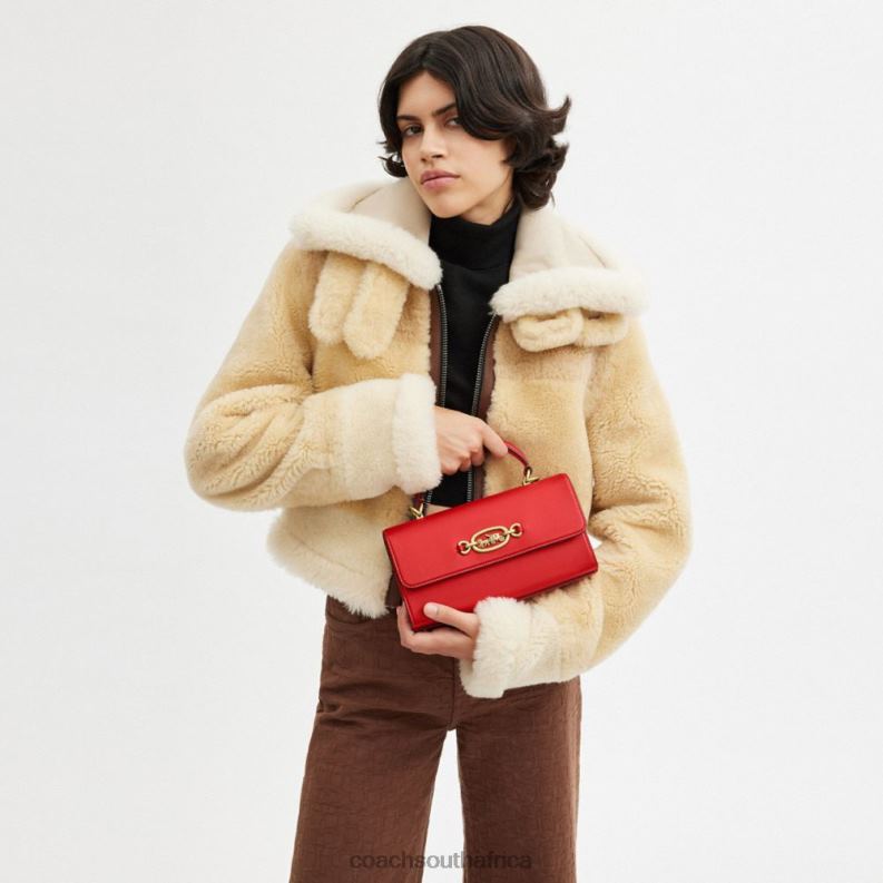 Coach Women HARLOW TOP HANDLE B4/Sport Red 4ZRDJ227