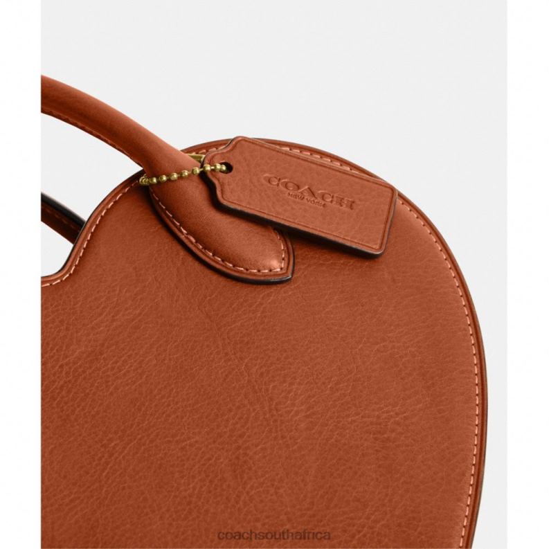 Coach Women HEART BAG IN REGENERATIVE LEATHER B4/Burnished Amber 4ZRDJ232