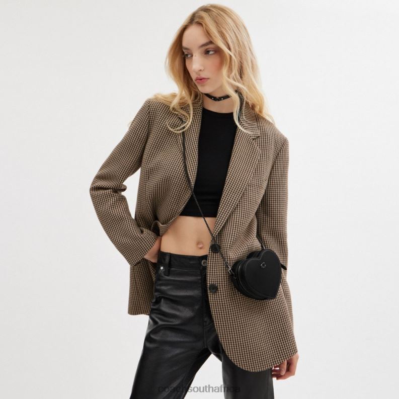 Coach Women HEART CROSSBODY 14 V5/Black 4ZRDJ211