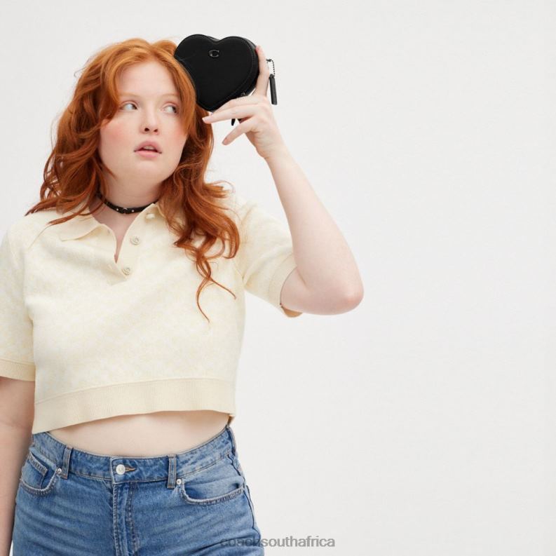 Coach Women HEART CROSSBODY 14 V5/Black 4ZRDJ211