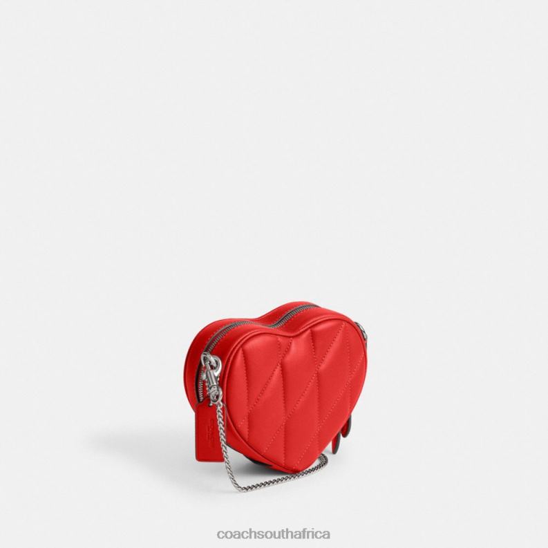 Coach Women HEART CROSSBODY 14 WITH PILLOW QUILTING LH/Sport Red 4ZRDJ202