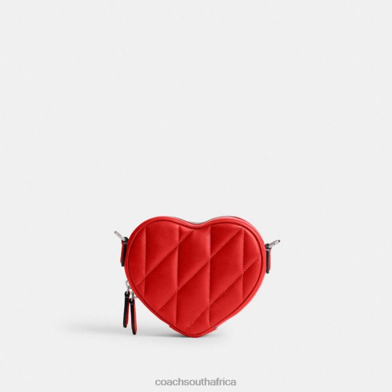 Coach Women HEART CROSSBODY 14 WITH PILLOW QUILTING LH/Sport Red 4ZRDJ202