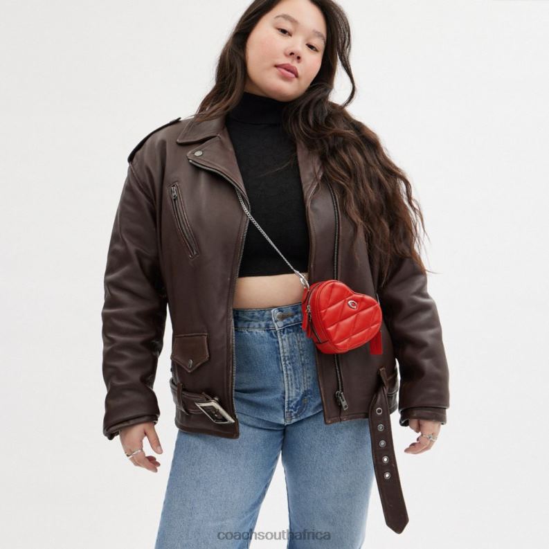 Coach Women HEART CROSSBODY 14 WITH PILLOW QUILTING LH/Sport Red 4ZRDJ202