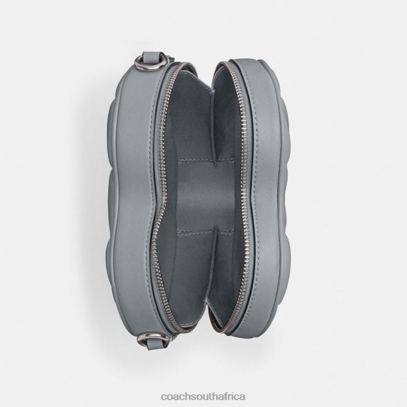 Coach Women HEART CROSSBODY WITH QUILTING LH/Grey Blue 4ZRDJ206