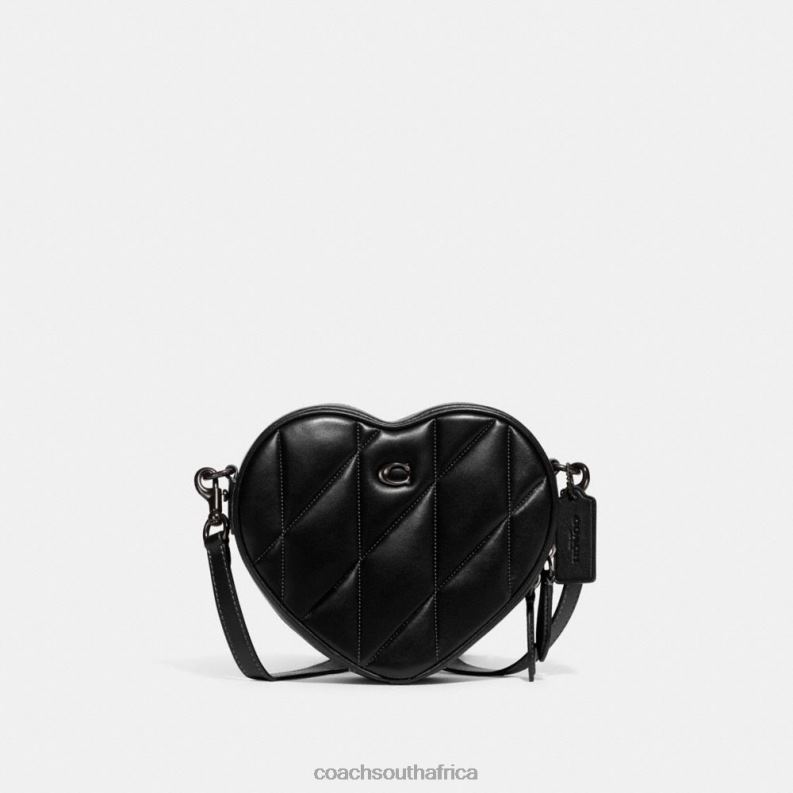 Coach Women HEART CROSSBODY WITH QUILTING V5/Black 4ZRDJ204