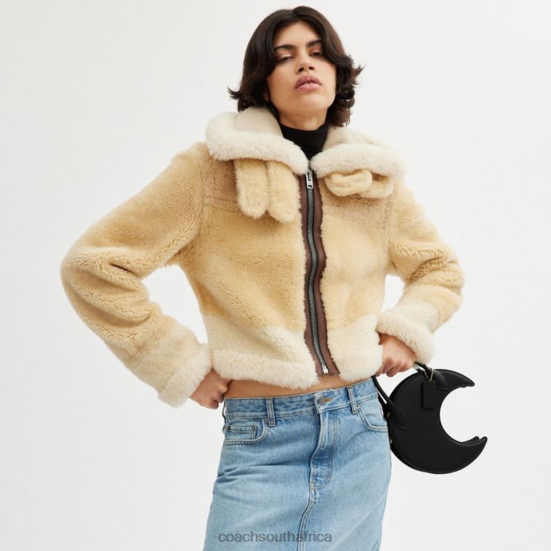 Coach Women MOON BAG IN REGENERATIVE LEATHER B4/BLACK 4ZRDJ237