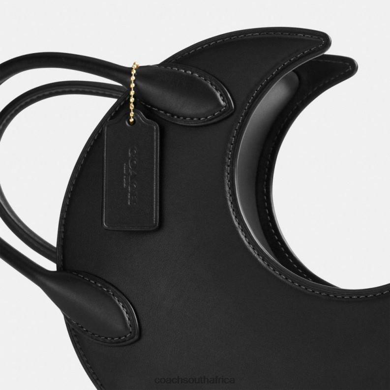 Coach Women MOON BAG IN REGENERATIVE LEATHER B4/BLACK 4ZRDJ237