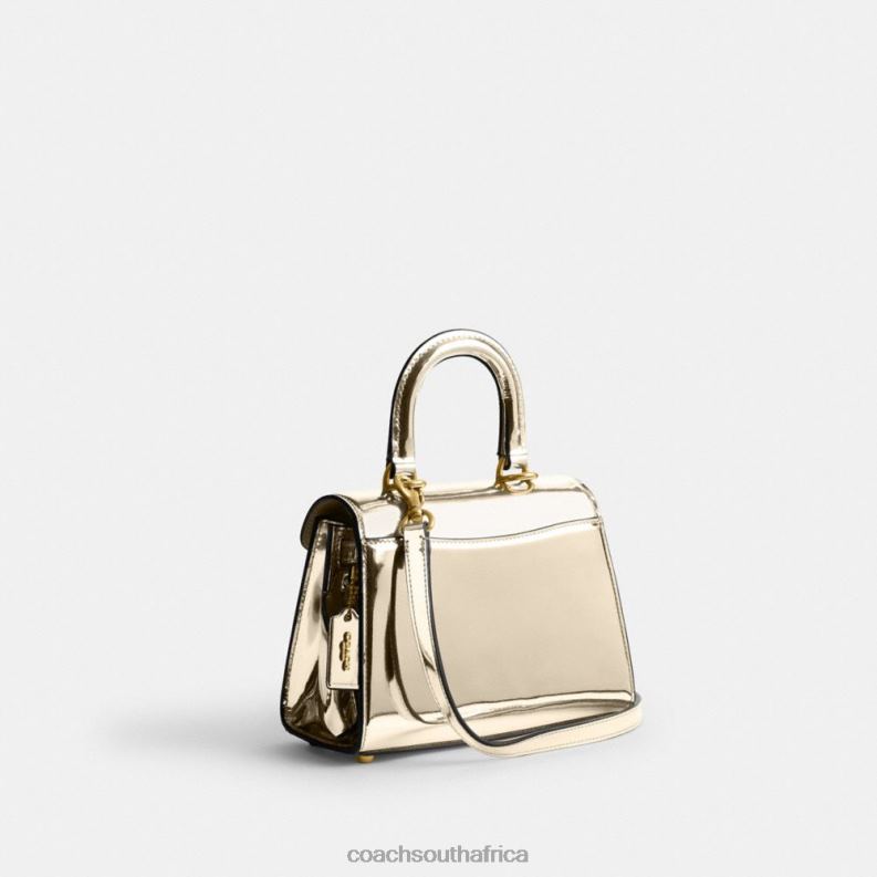 Coach Women SAMMY TOP HANDLE 21 IN SILVER METALLIC B4/Gold 4ZRDJ209