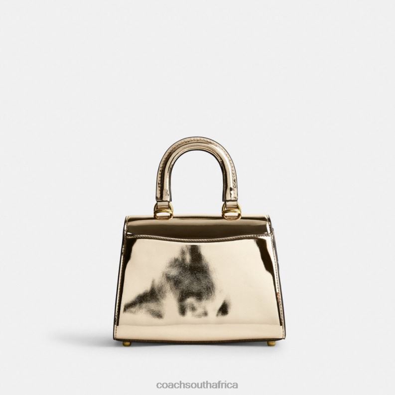 Coach Women SAMMY TOP HANDLE 21 IN SILVER METALLIC B4/Gold 4ZRDJ209