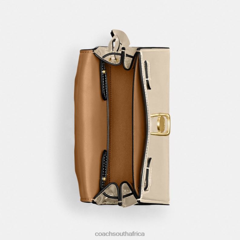 Coach Women SAMMY TOP HANDLE 21 IN SILVER METALLIC B4/Gold 4ZRDJ209