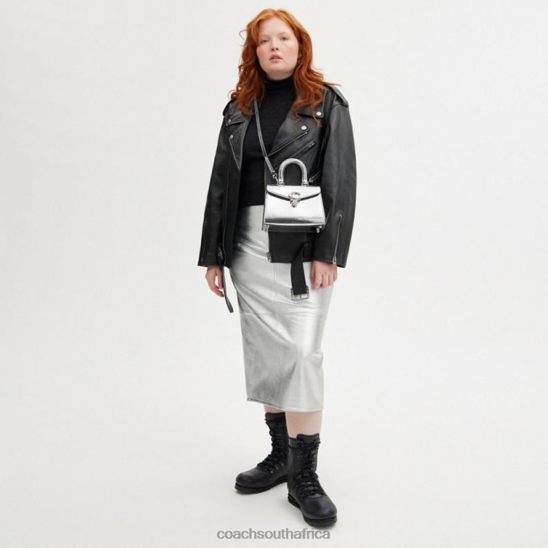 Coach Women SAMMY TOP HANDLE 21 IN SILVER METALLIC LH/Silver 4ZRDJ230