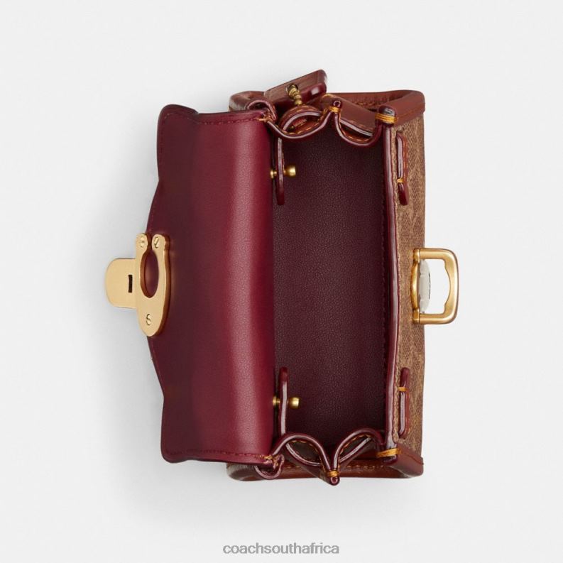 Coach Women SAMMY TOP HANDLE IN SIGNATURE CANVAS B4/Tan Rust 4ZRDJ210