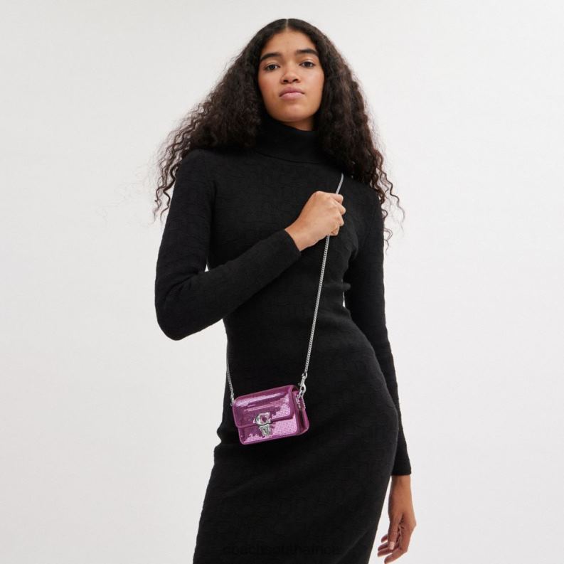 Coach Women STUDIO 12 WITH SEQUINS LH/Dark Magenta 4ZRDJ225