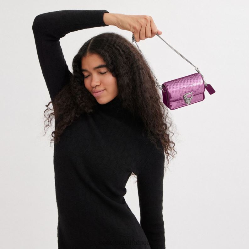 Coach Women STUDIO 12 WITH SEQUINS LH/Dark Magenta 4ZRDJ225