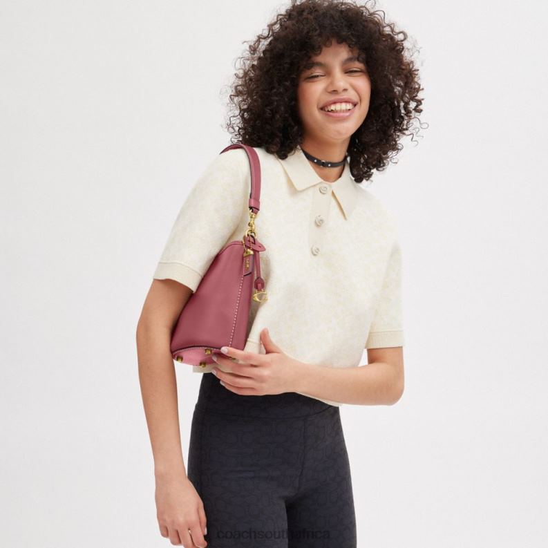 Coach Women DAKOTA BUCKET BAG 16 WITH BRAID B4/ROUGE 4ZRDJ15