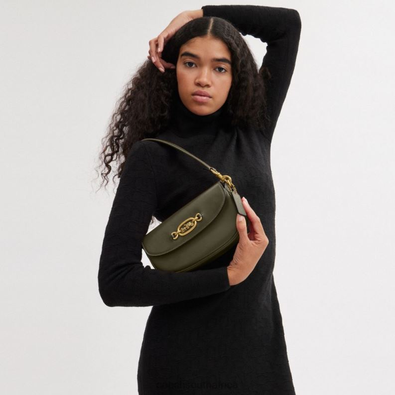 Coach Women HARLEY SHOULDER BAG 23 B4/Army Green 4ZRDJ27