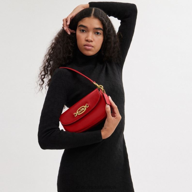 Coach Women HARLEY SHOULDER BAG 23 B4/Sport Red 4ZRDJ32