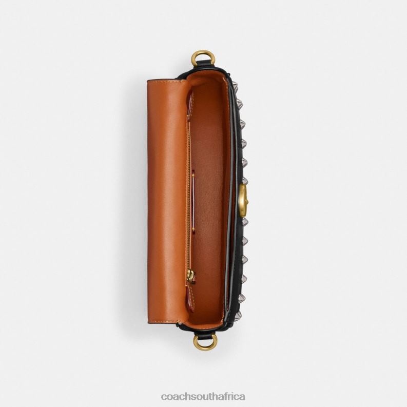 Coach Women HARLEY SHOULDER BAG 23 WITH STUDS B4/BLACK 4ZRDJ31