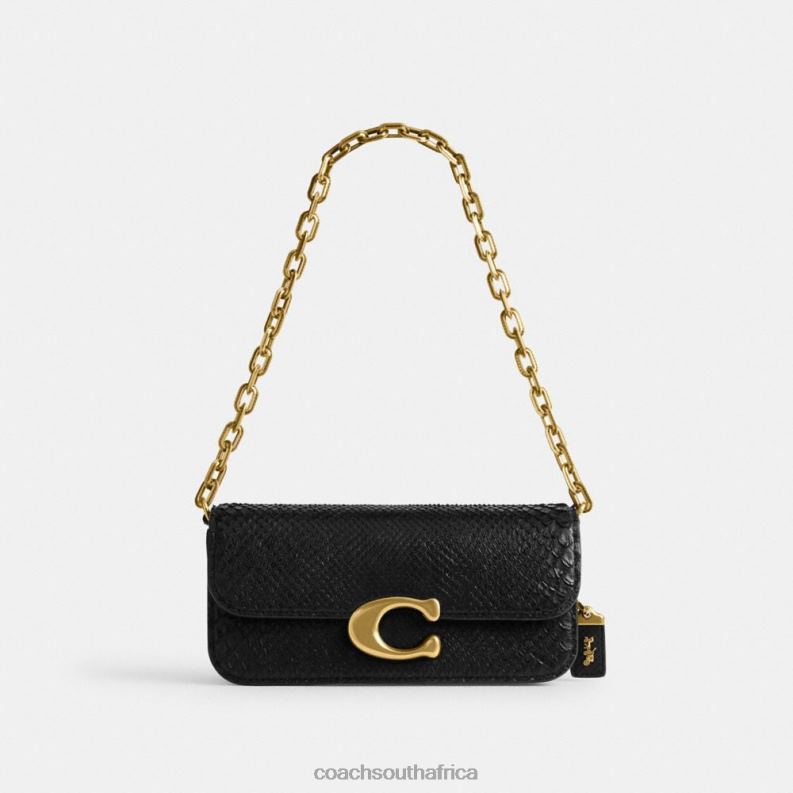 Coach Women IDOL BAG 23 IN PYTHON B4/BLACK 4ZRDJ43