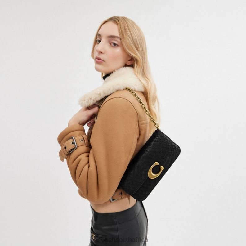 Coach Women IDOL BAG 23 IN PYTHON B4/BLACK 4ZRDJ43