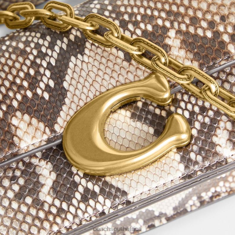 Coach Women IDOL BAG 23 IN PYTHON B4/CHALK 4ZRDJ44