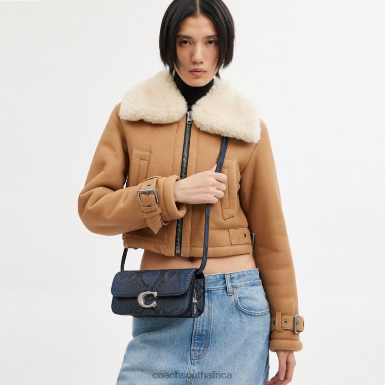 Coach Women IDOL BAG 23 IN PYTHON LH/Denim 4ZRDJ45