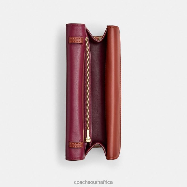 Coach Women IDOL BAG 23 IN SIGNATURE CANVAS WITH SNAKESKIN DETAIL B4/Tan Rust 4ZRDJ36