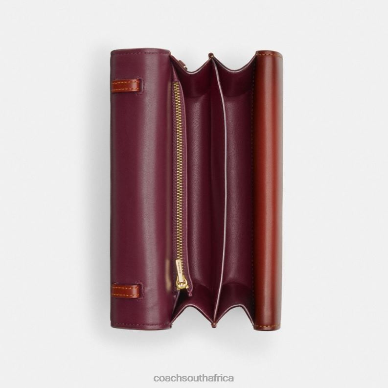 Coach Women IDOL BAG IN SIGNATURE CANVAS WITH SNAKESKIN DETAIL B4/Tan Rust 4ZRDJ46