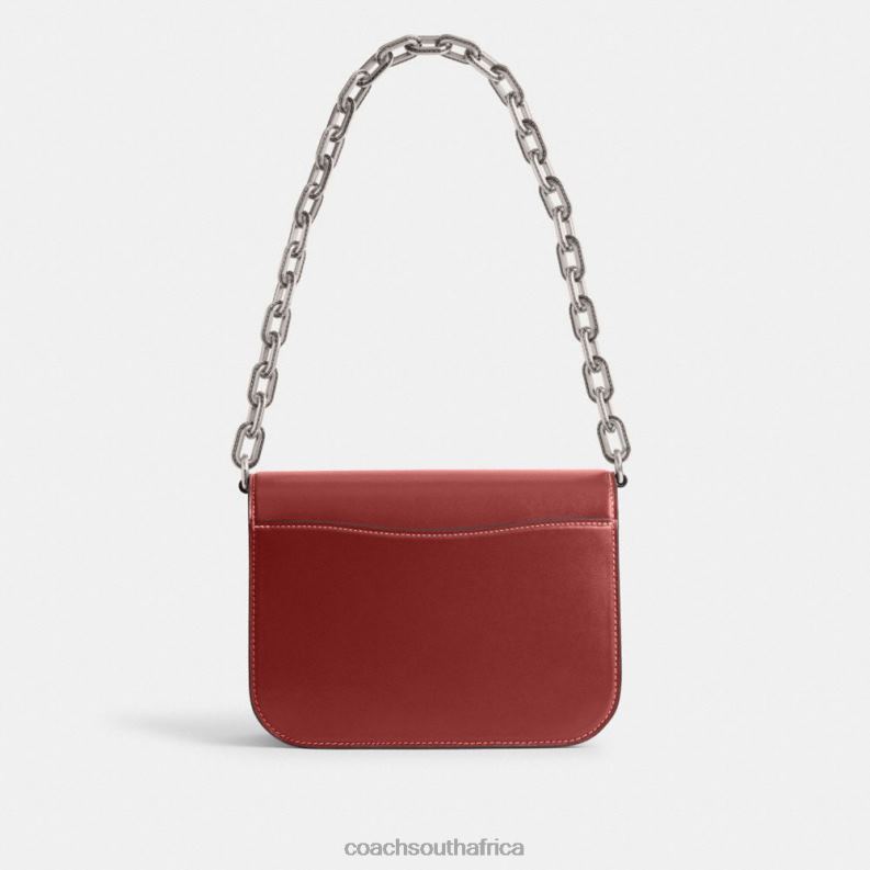Coach Women IDOL BAG LH/Enamel Red 4ZRDJ51