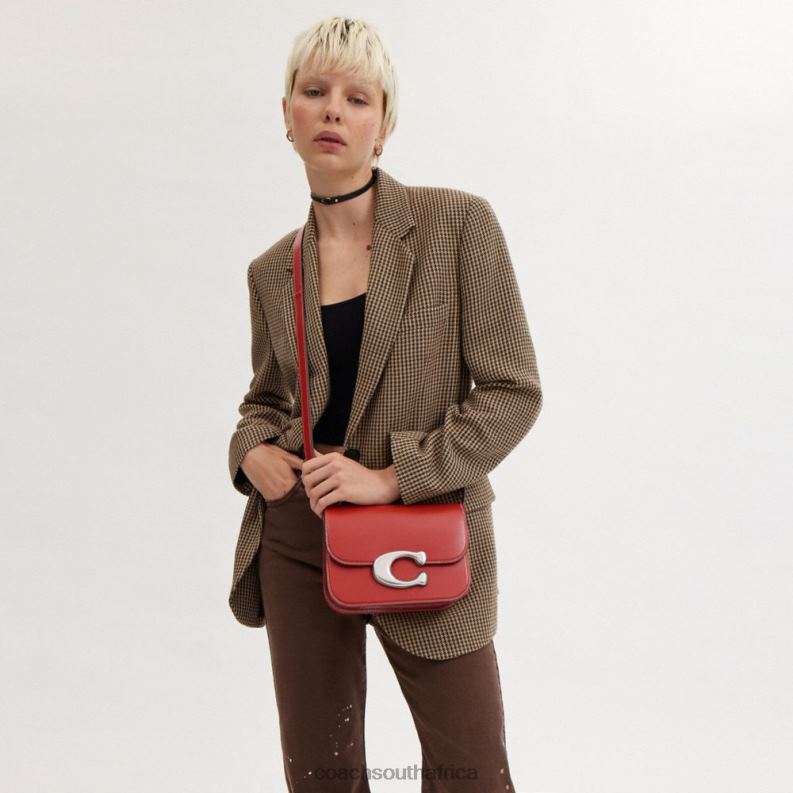 Coach Women IDOL BAG LH/Enamel Red 4ZRDJ51