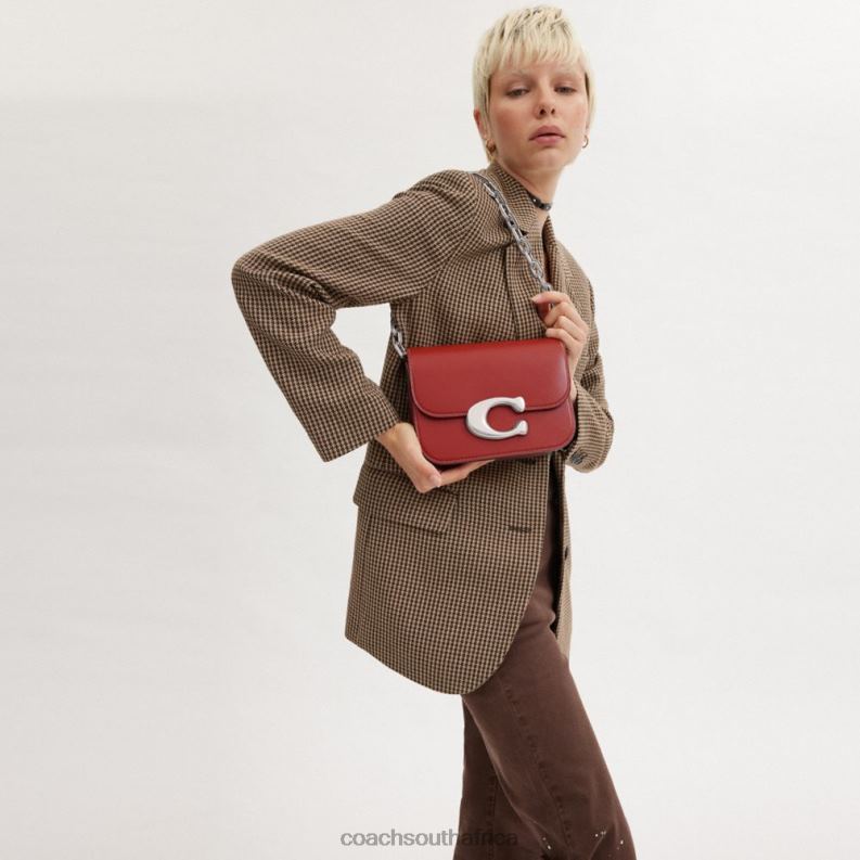 Coach Women IDOL BAG LH/Enamel Red 4ZRDJ51