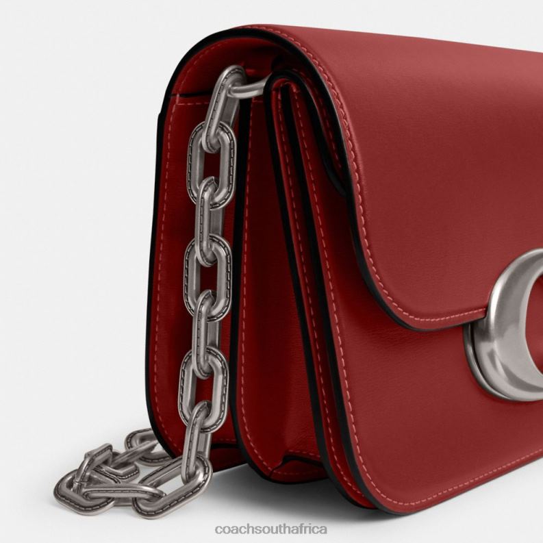 Coach Women IDOL BAG LH/Enamel Red 4ZRDJ51