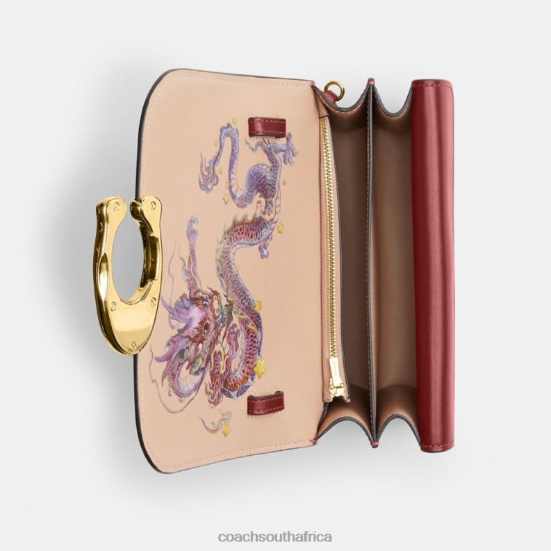 Coach Women NEW YEAR IDOL BAG WITH DRAGON RE/Ruby Red 4ZRDJ34