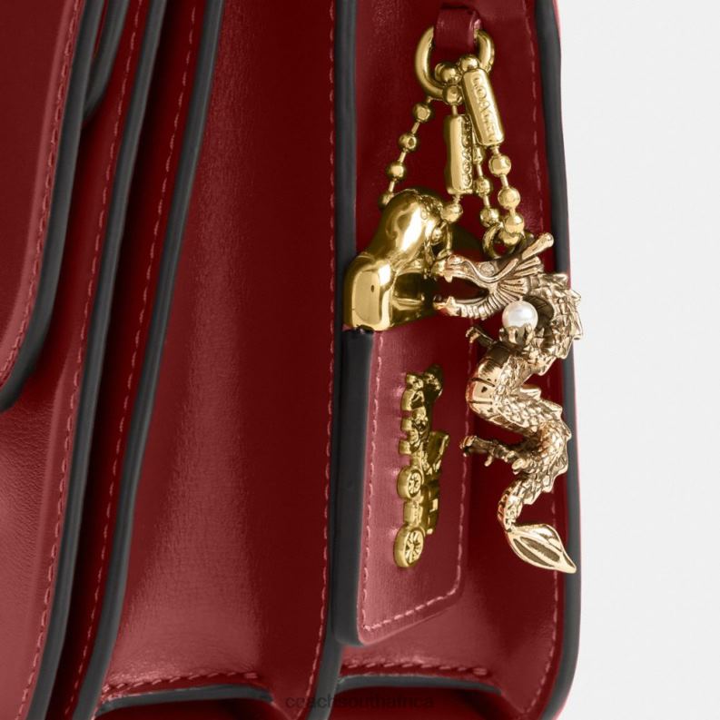 Coach Women NEW YEAR IDOL BAG WITH DRAGON RE/Ruby Red 4ZRDJ34