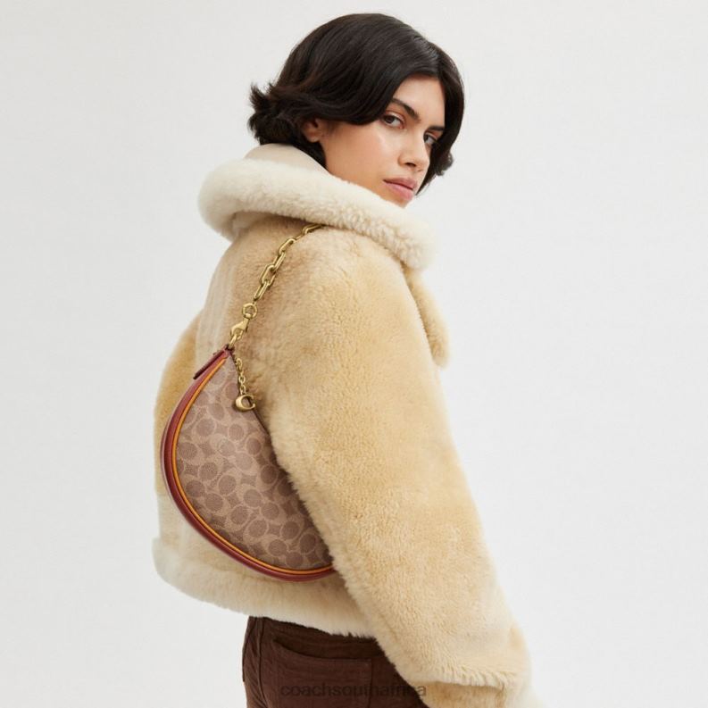 Coach Women MIRA SHOULDER BAG IN SIGNATURE CANVAS B4/Tan Rust 4ZRDJ54