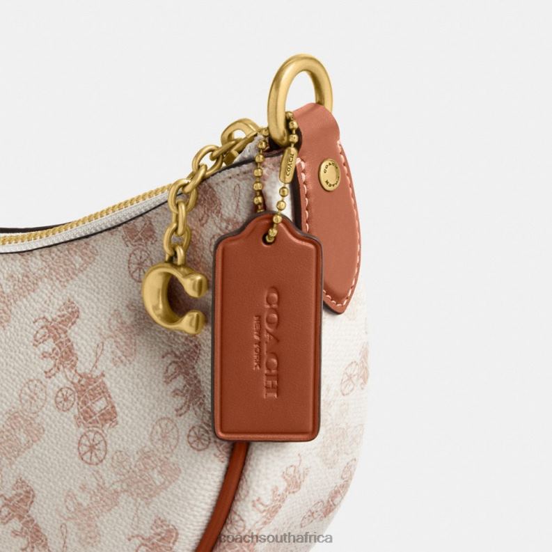 Coach Women MIRA SHOULDER BAG WITH HORSE AND CARRIAGE PRINT B4/Chalk Burnished Amber 4ZRDJ55