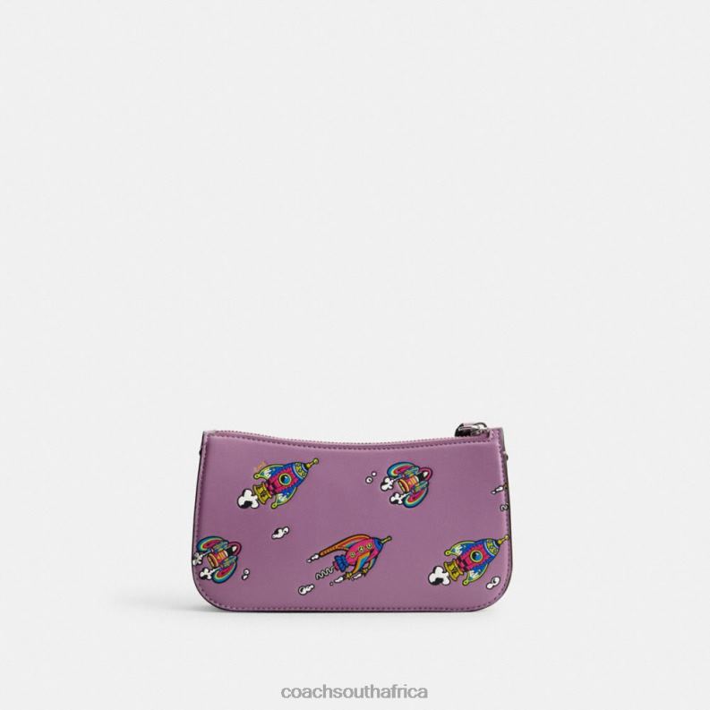Coach Women COSMIC COACH PENN SHOULDER BAG WITH ROCKET PRINT LH/Violet Orchid Multi 4ZRDJ69