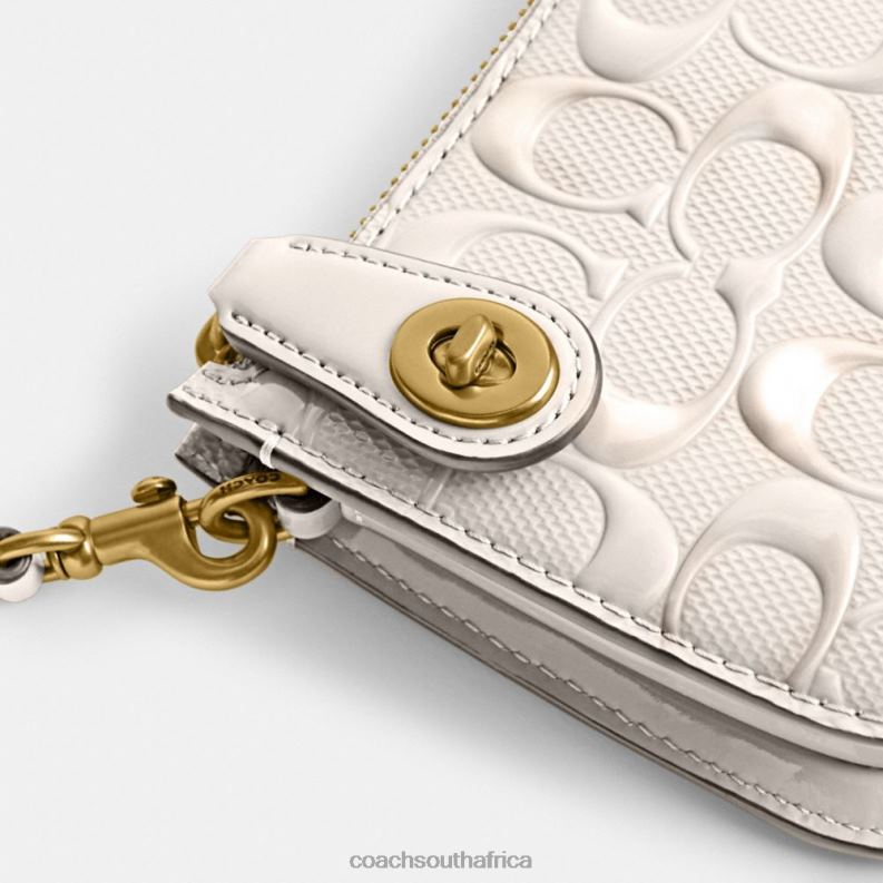 Coach Women PENN SHOULDER BAG IN SIGNATURE LEATHER B4/CHALK 4ZRDJ66