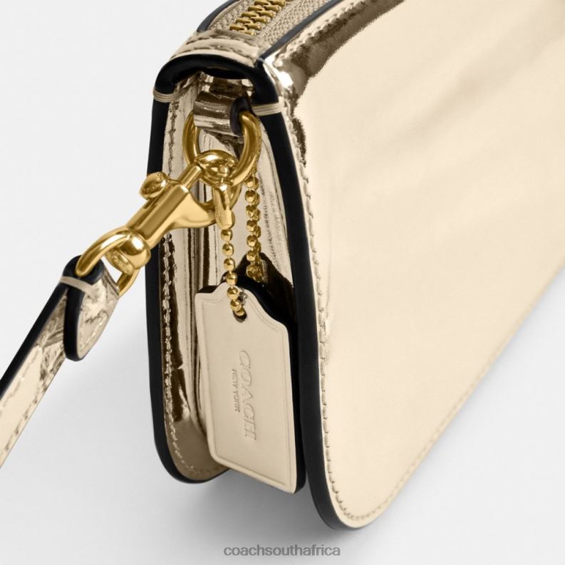 Coach Women PENN SHOULDER BAG IN SILVER METALLIC B4/Gold 4ZRDJ68