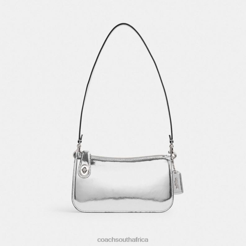 Coach Women PENN SHOULDER BAG IN SILVER METALLIC LH/Silver 4ZRDJ72