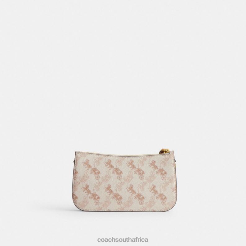 Coach Women PENN SHOULDER BAG WITH HORSE AND CARRIAGE PRINT B4/Chalk Burnished Amber 4ZRDJ73