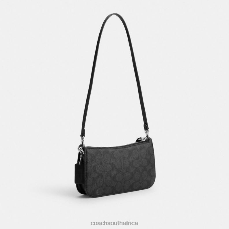 Coach Women THE LIL NAS X DROP PENN SHOULDER BAG IN SIGNATURE CANVAS LH/Lh/Kitten Lockup Black 4ZRDJ62