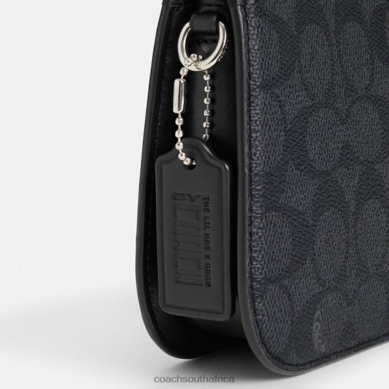 Coach Women THE LIL NAS X DROP PENN SHOULDER BAG IN SIGNATURE CANVAS LH/Lh/Kitten Lockup Black 4ZRDJ62