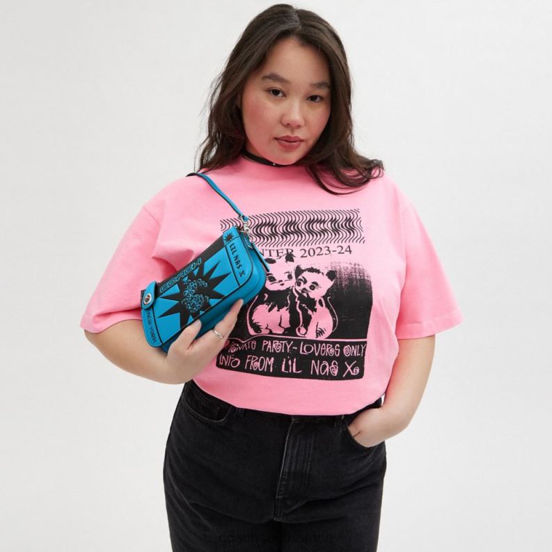 Coach Women THE LIL NAS X DROP PENN SHOULDER BAG LH/Lh/Bunny Flyer Montero Blue 4ZRDJ64