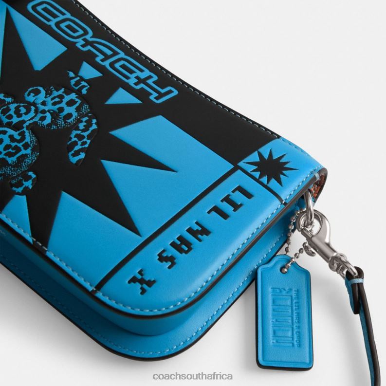 Coach Women THE LIL NAS X DROP PENN SHOULDER BAG LH/Lh/Bunny Flyer Montero Blue 4ZRDJ64