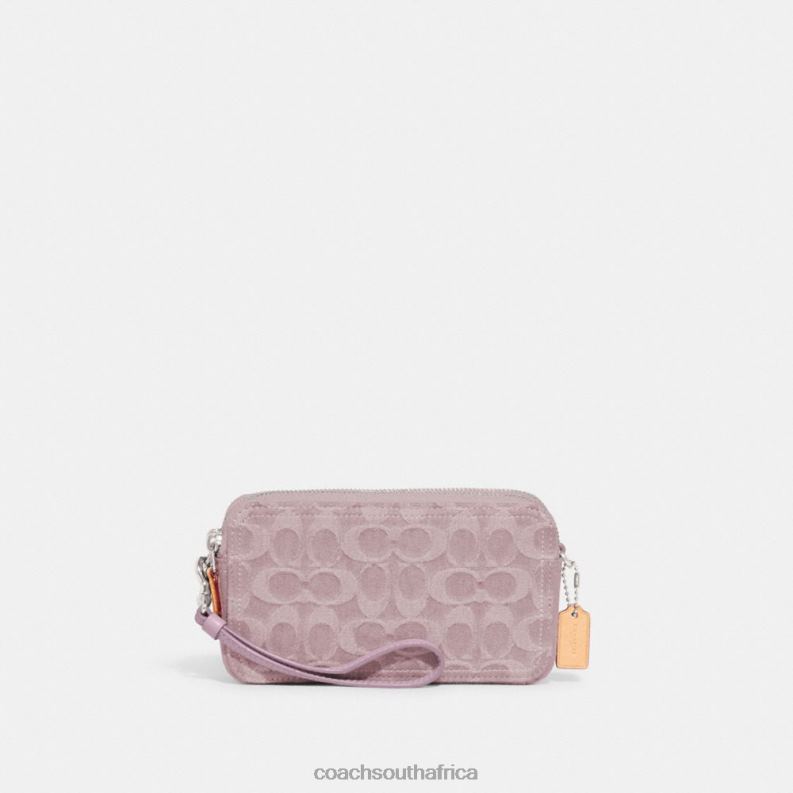 Coach Women KIRA CROSSBODY IN SIGNATURE DENIM LH/Pale Purple 4ZRDJ313