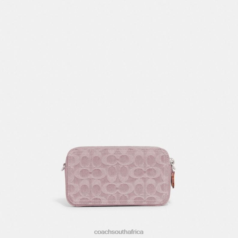 Coach Women KIRA CROSSBODY IN SIGNATURE DENIM LH/Pale Purple 4ZRDJ313